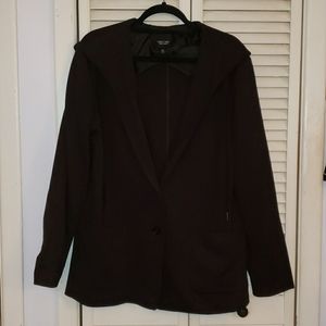 Simply Vera Vera Wang Black Hooded Blazer